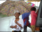 Boy Holding Umbrella