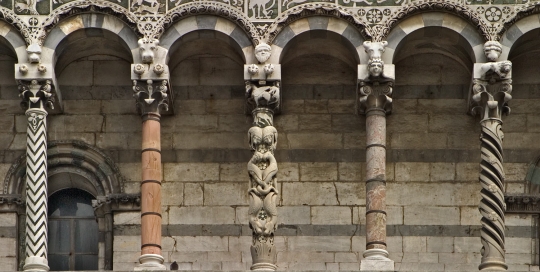 Columns on Lucca Cathedral