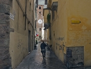 Lucca Clock Tower in Rain